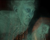 Gary Oldman es el fantasma de Marley, quien fuera socio de Scrooge y le advierte sobre su conducta